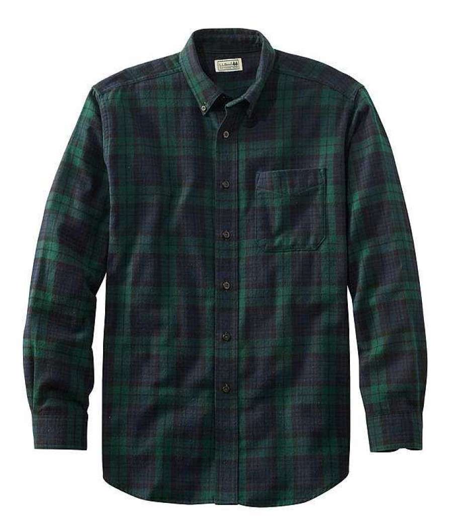 Men'S L.L.Bean Shirts | Scotch Plaid Flannel Shirt For Men, Traditional Fit Black Watch