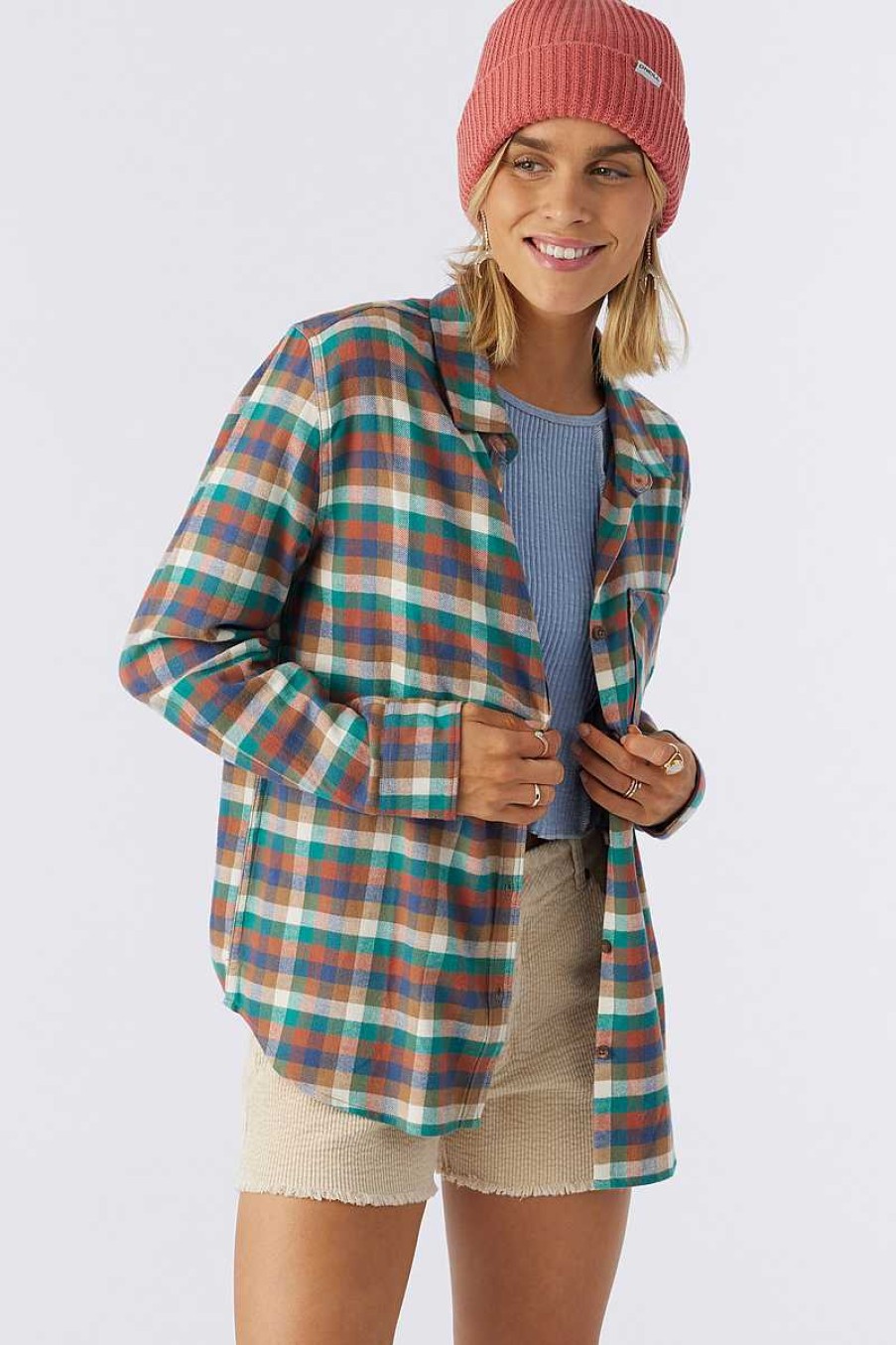 Women'S O'Neill Casual | Logan Flannel Top For Women Multi Colored