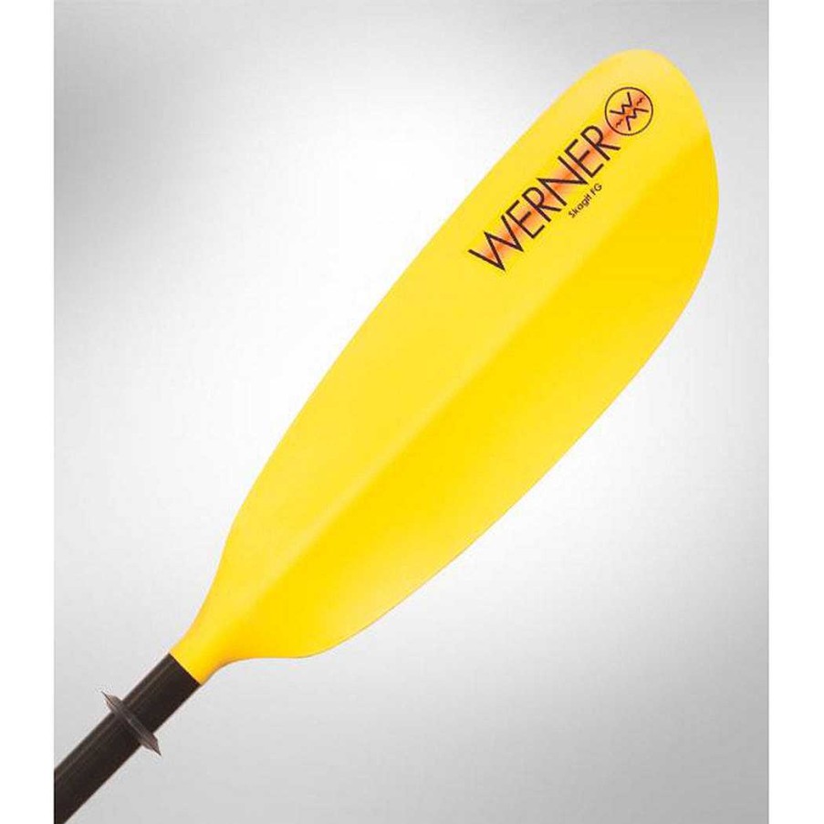 Gear Werner Paddles | Skagit Fiberglass Adjustable Straight Shaft Paddle Yellow