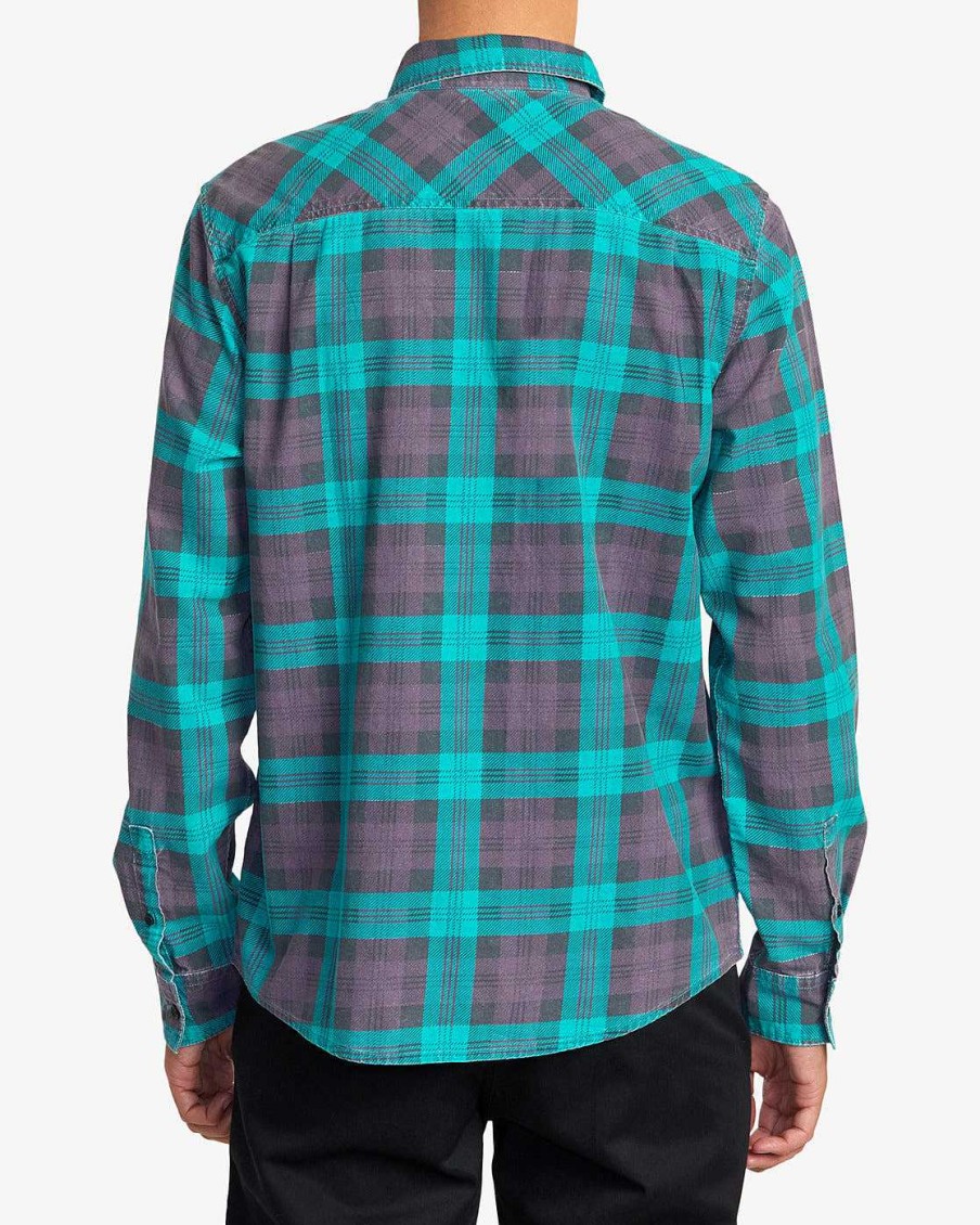 Men'S RVCA Shirts | Panhandle Flannel Shirt For Men Purps