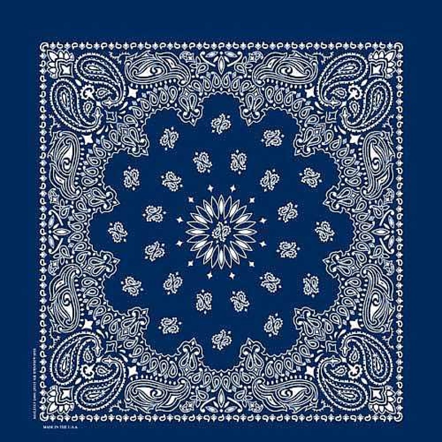 Men'S Carolina Bandana Head & Neckwear | Paisley Bandana Navy