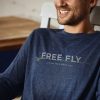 Men'S Free Fly Apparel T-Shirts | 8 Weight Long Sleeve T-Shirt For Men Heather Charcoal