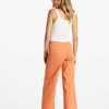 Women'S Billabong Pants | Free Fall High-Waist Pants For Women Orange Kiss