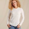 Women'S Toad&Co Shirts | Foothill Pointelle Long Sleeve Crew For Women Salt