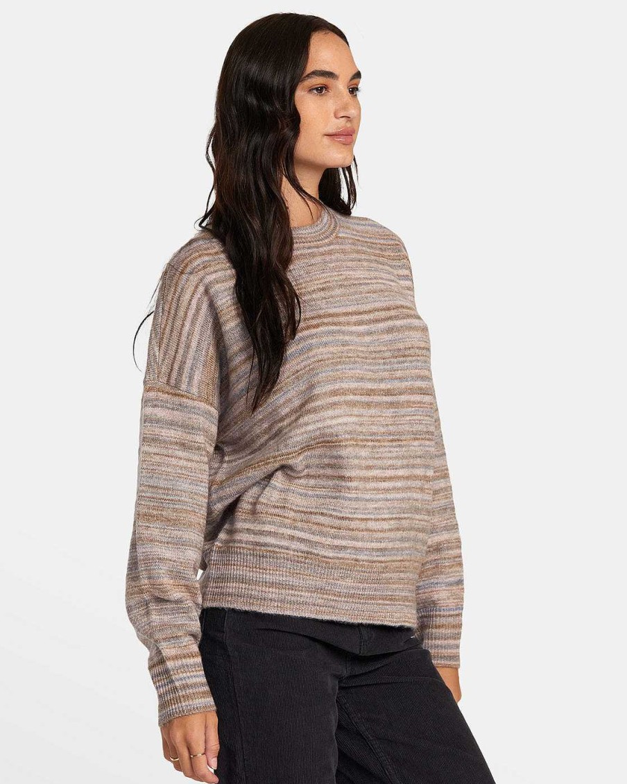 Women'S RVCA Sweaters & Hoodies | Garcia Sweater For Women Java