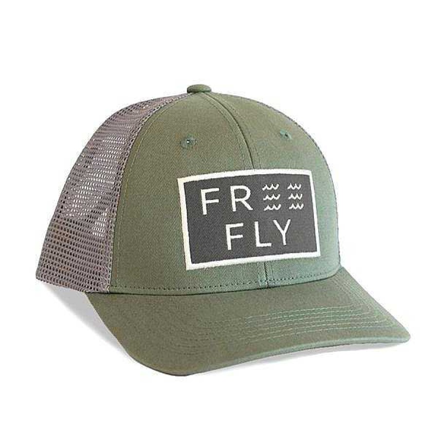 Men'S Free Fly Apparel Head & Neckwear | Wave Snapback Trucker Hat For Men