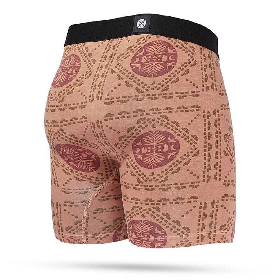 Men'S Stance Baselayers & Underwear | New Moon Butter Blend Boxer Brief With Wholester For Men New Moon-Peach