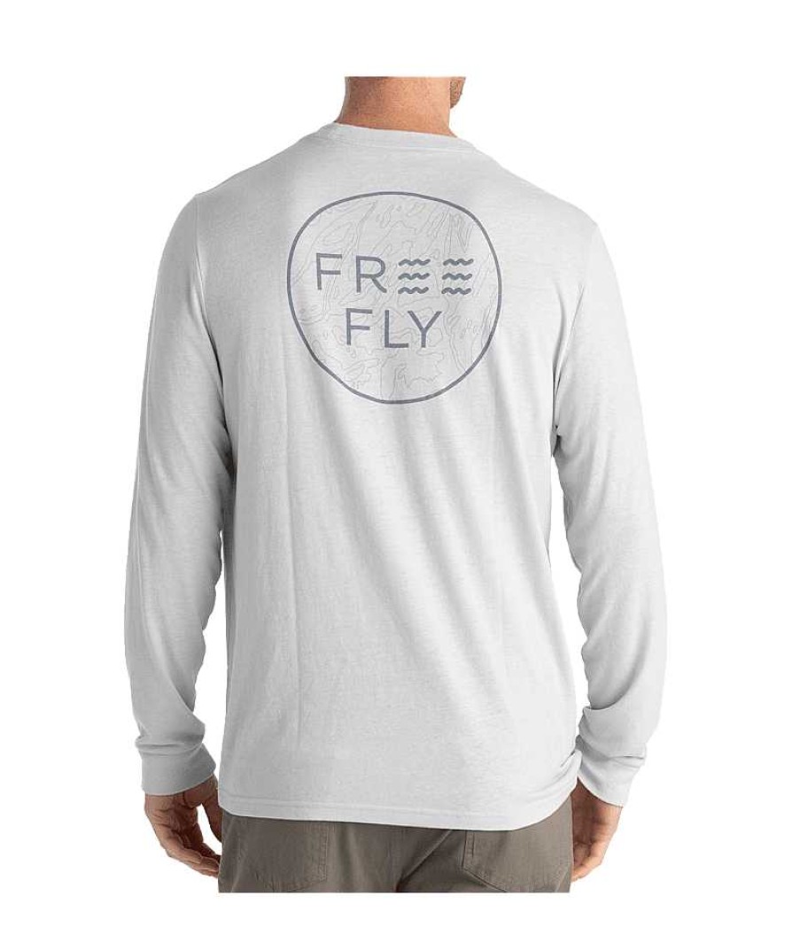 Men'S Free Fly Apparel T-Shirts | Elevation Long Sleeve Shirt For Men Heather Aspen Grey