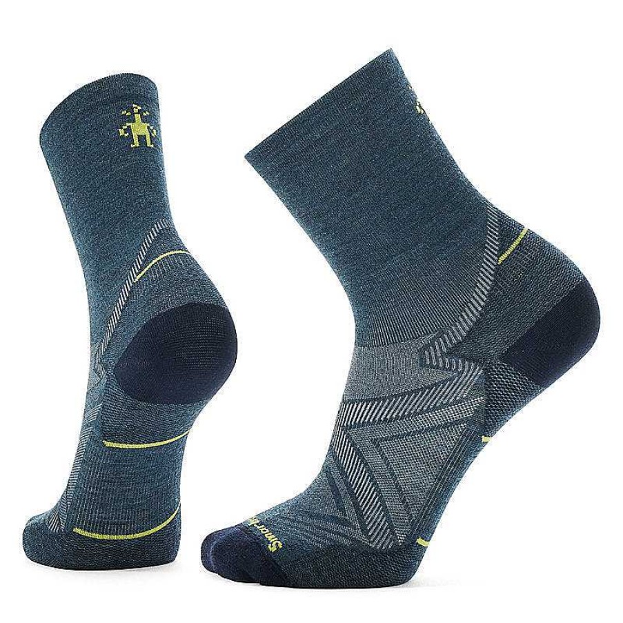 Men'S Smartwool Socks | Run Zero Cushion Mid Crew Socks For Men