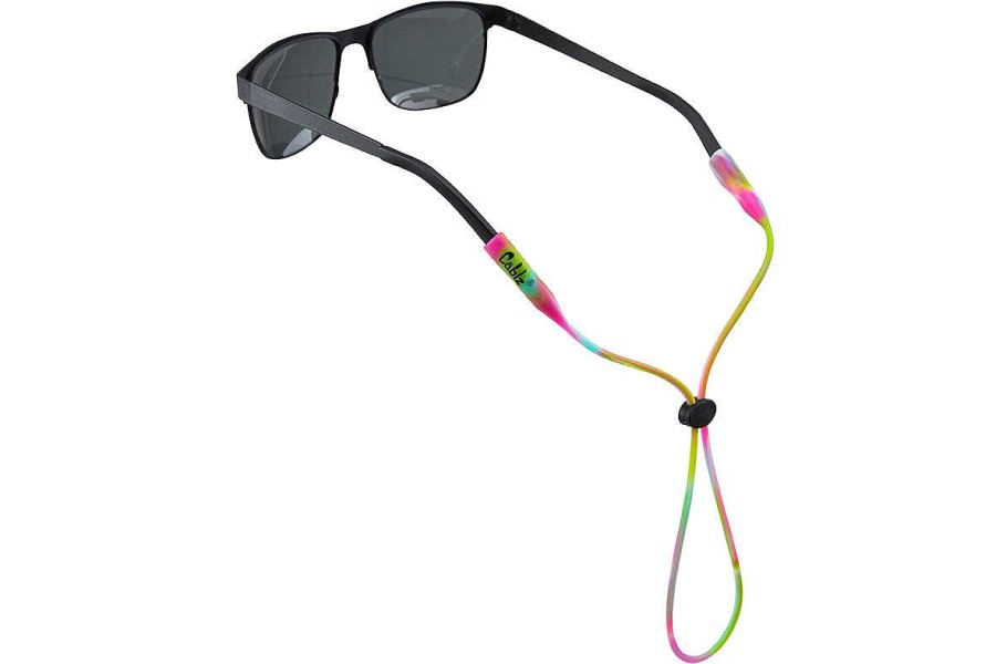 Men'S Cablz Sunglasses & Goggles | Silicone Cablz Neon Teal/Green/Pink/White Swirl