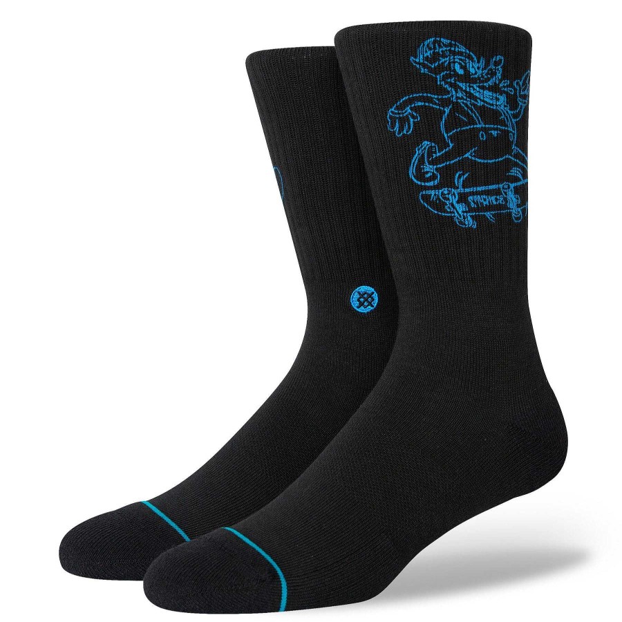 Men'S Stance Socks | Wolfman Crew Socks For Men Black