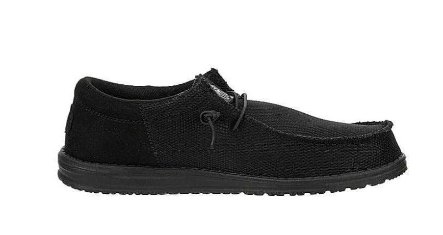 Footwear Hey Dude Shoes | Wally Funk Mono For Men Black