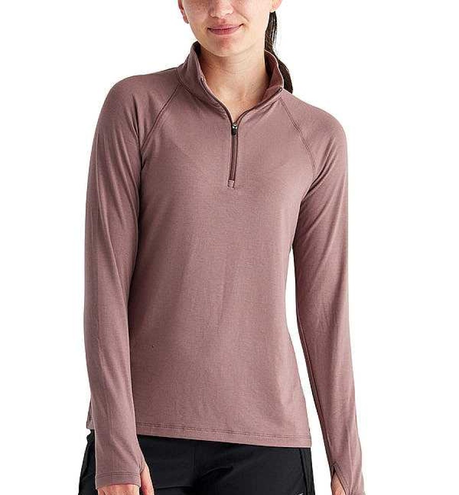 Women'S Free Fly Apparel Shirts | Bamboo Flex Quarter Zip Pullover For Women