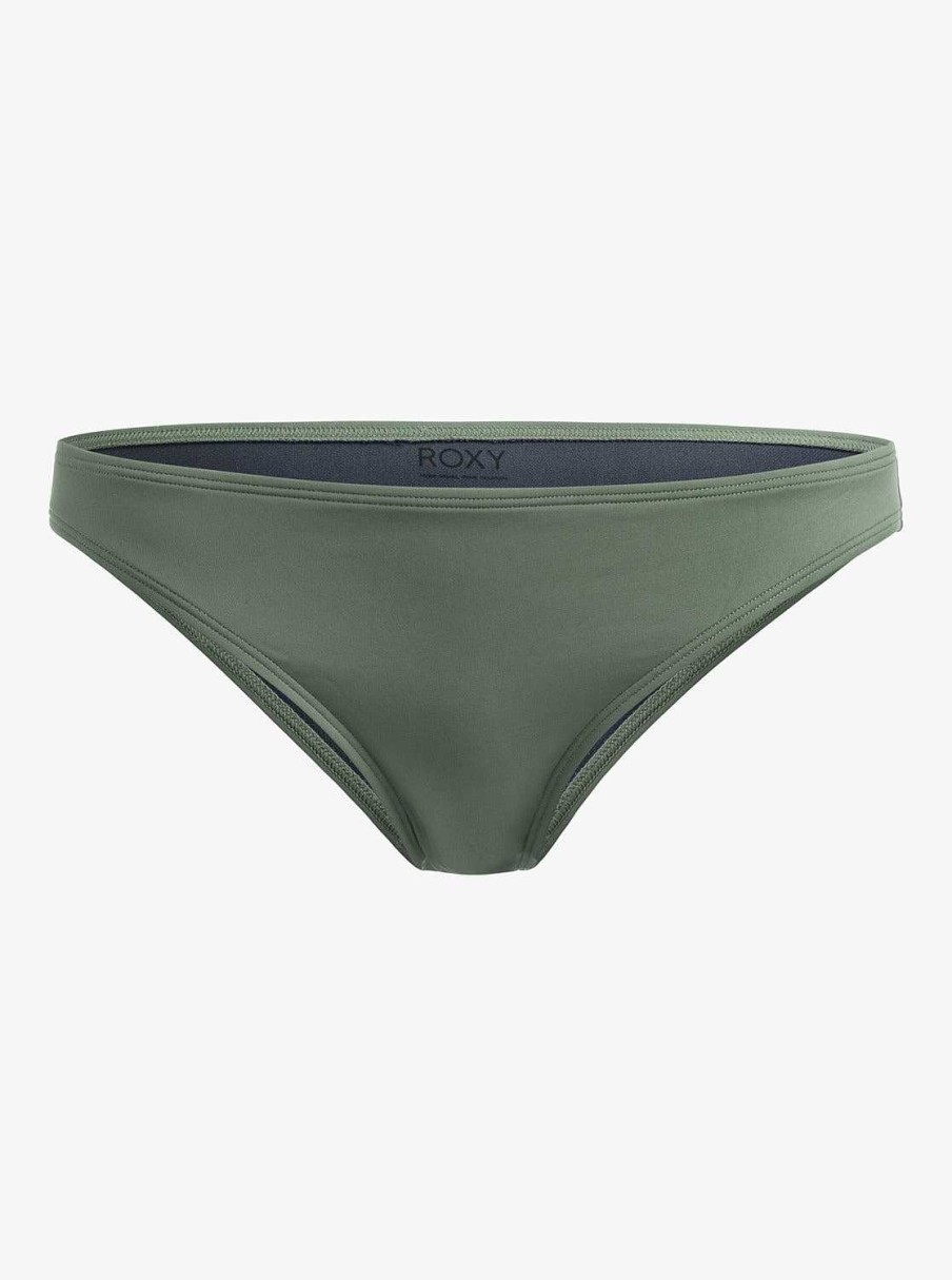 Women'S Roxy Swimwear | Beach Classics Moderate Bikini Bottoms Agave Green