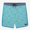 Men'S O'Neill Swimwear | Cruzer Scallop 18" Boardshorts For Men Aqua Wash