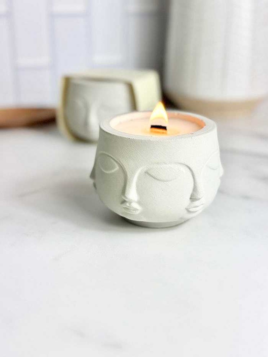 Gear Wiks & Stone | Home Bound Baby Face Concrete Candle