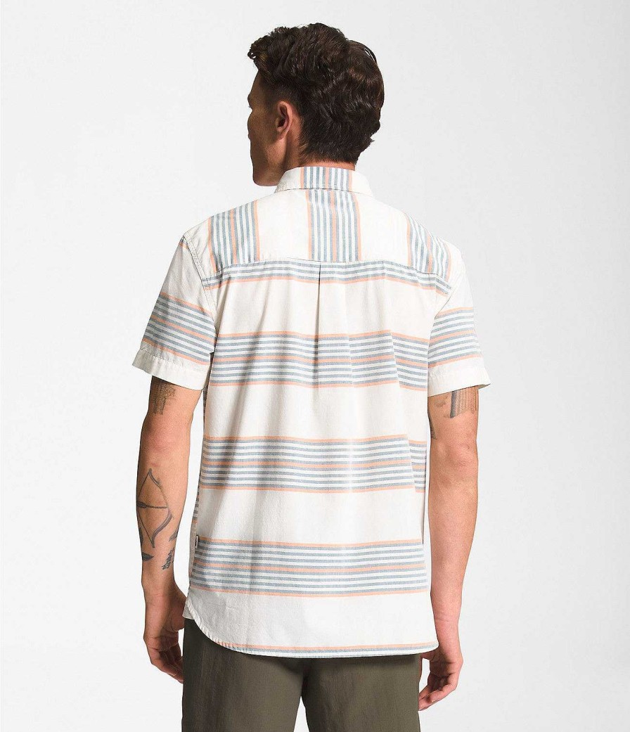 Men'S The North Face Shirts | Baytrail Yarn-Dye Shirt For Men Gardenia White Explore Stripe