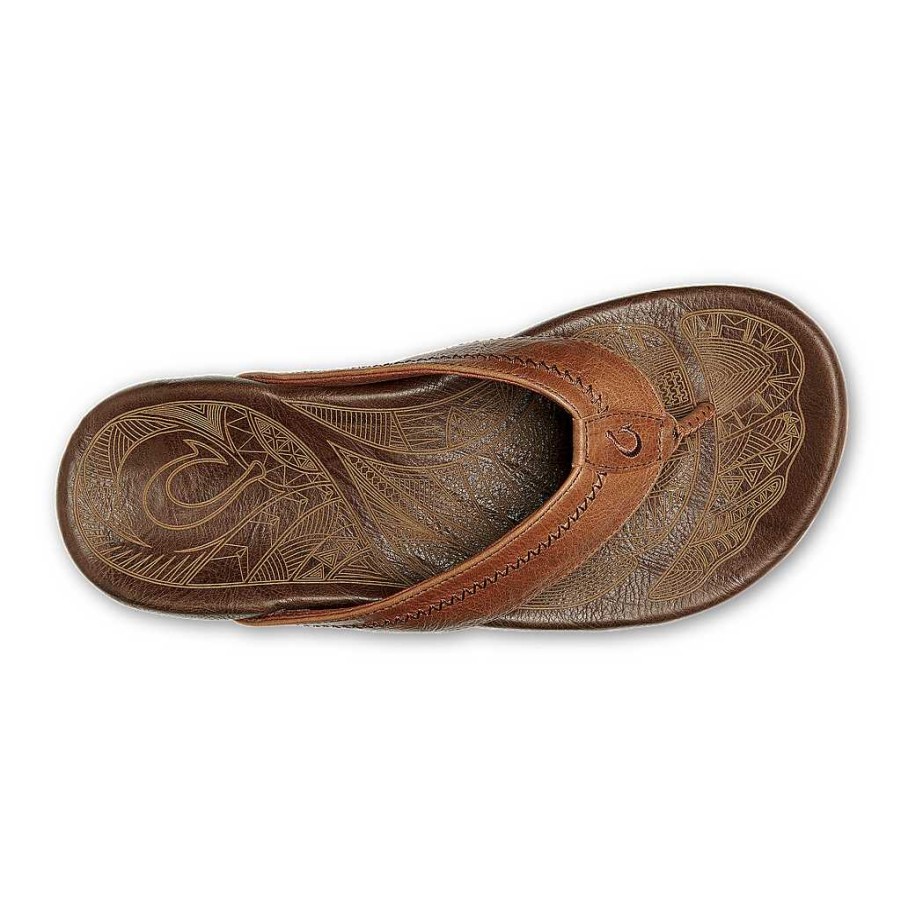 Footwear Olukai Sandals | Hiapo Sandal For Men Rum/Dark Wood