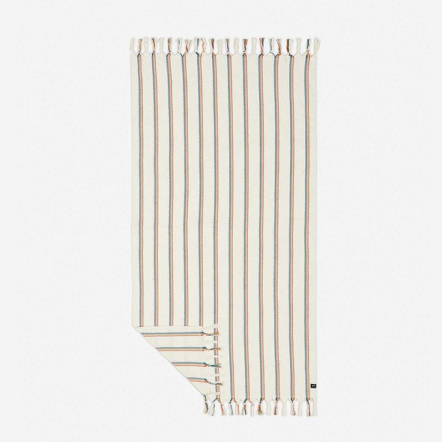 Women'S Slowtide Towels | Baja Stripe Turkish Towel Cream