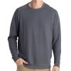 Men'S Free Fly Apparel Sweaters & Hoodies | Bamboo Lightweight Fleece Crew For Men