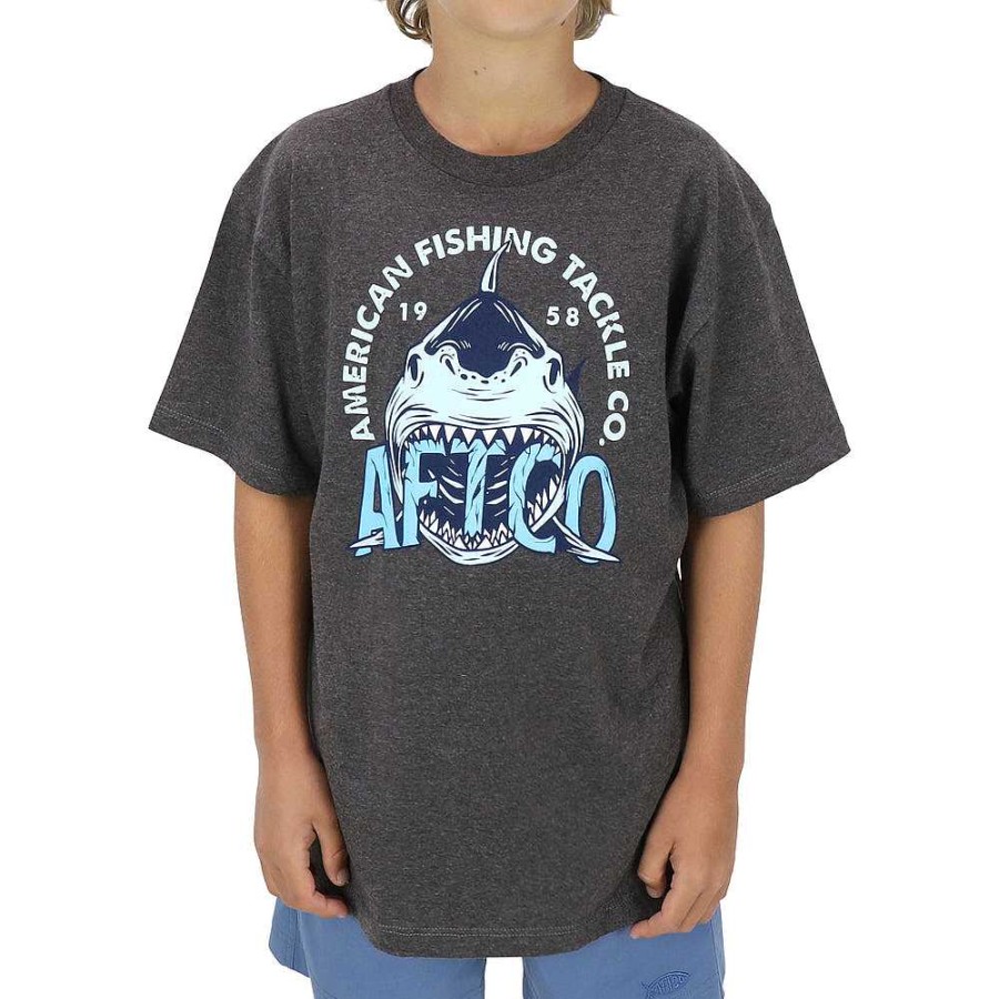 Kids' AFTCO Tops | Sharko Short Sleeve T-Shirt For Boys