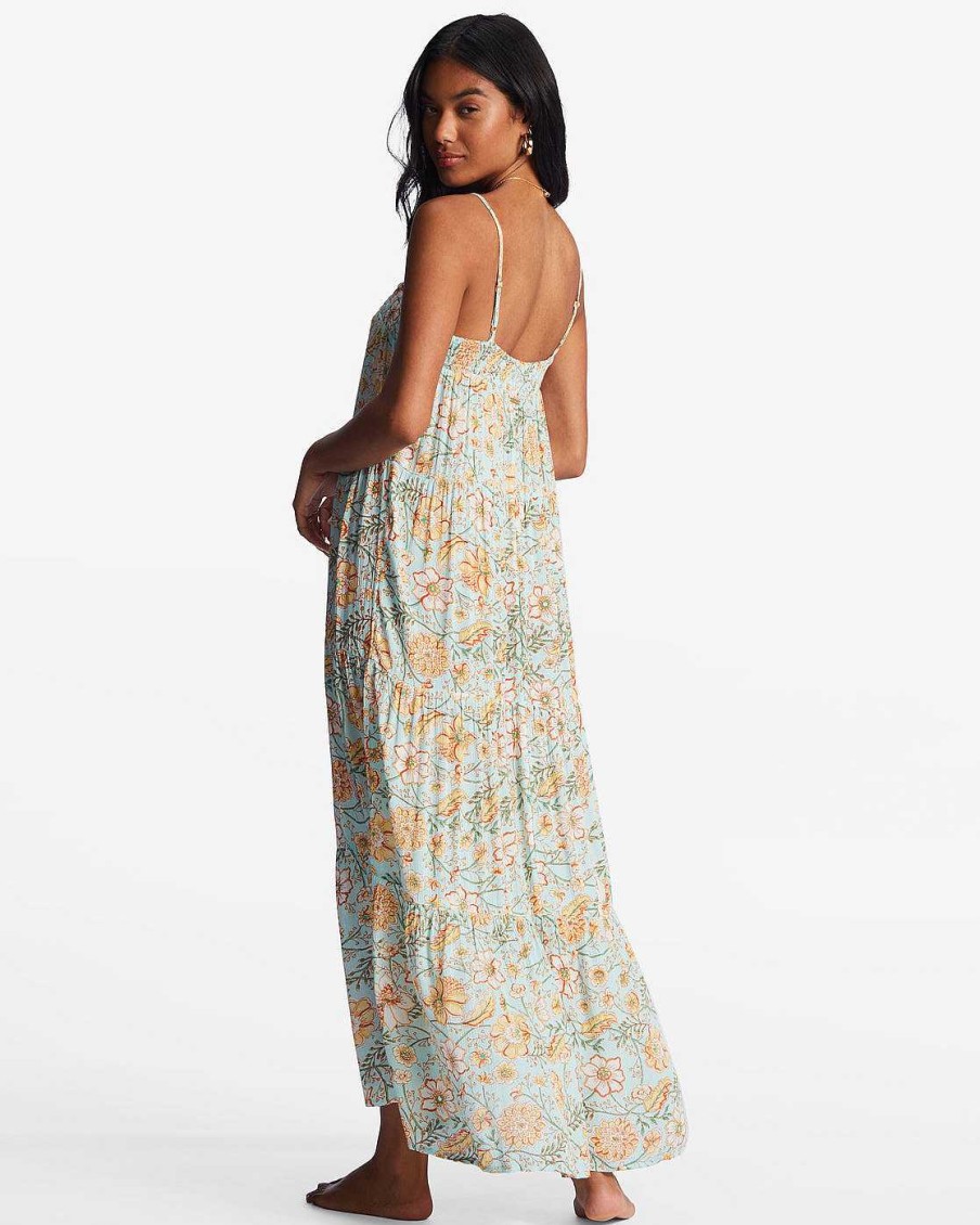 Women'S Billabong Dresses & Rompers | Distant Shores Midi Dress For Women Pure Aqua