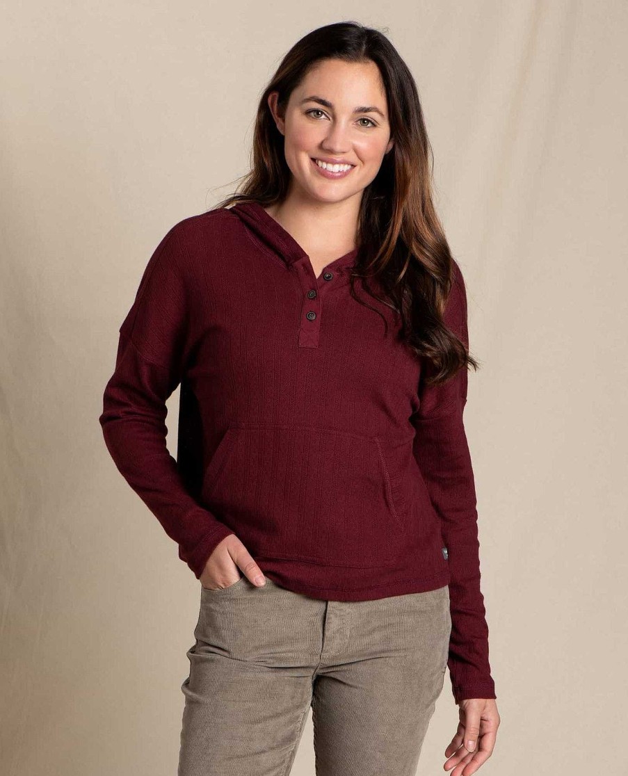 Women'S Toad&Co Shirts | Foothill Pointelle Hoodie For Women Port