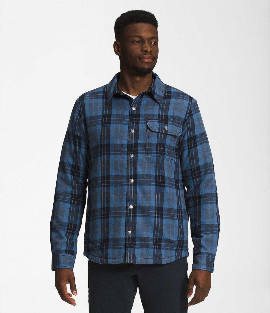 Men'S The North Face Shirts | Campshire Shirt For Men Shady Blue Medium Icon Plaid