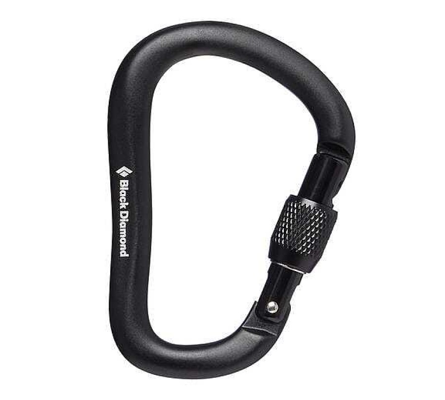 Gear Black Diamond Equipment | Rocklock Screwgate Carabiner Black