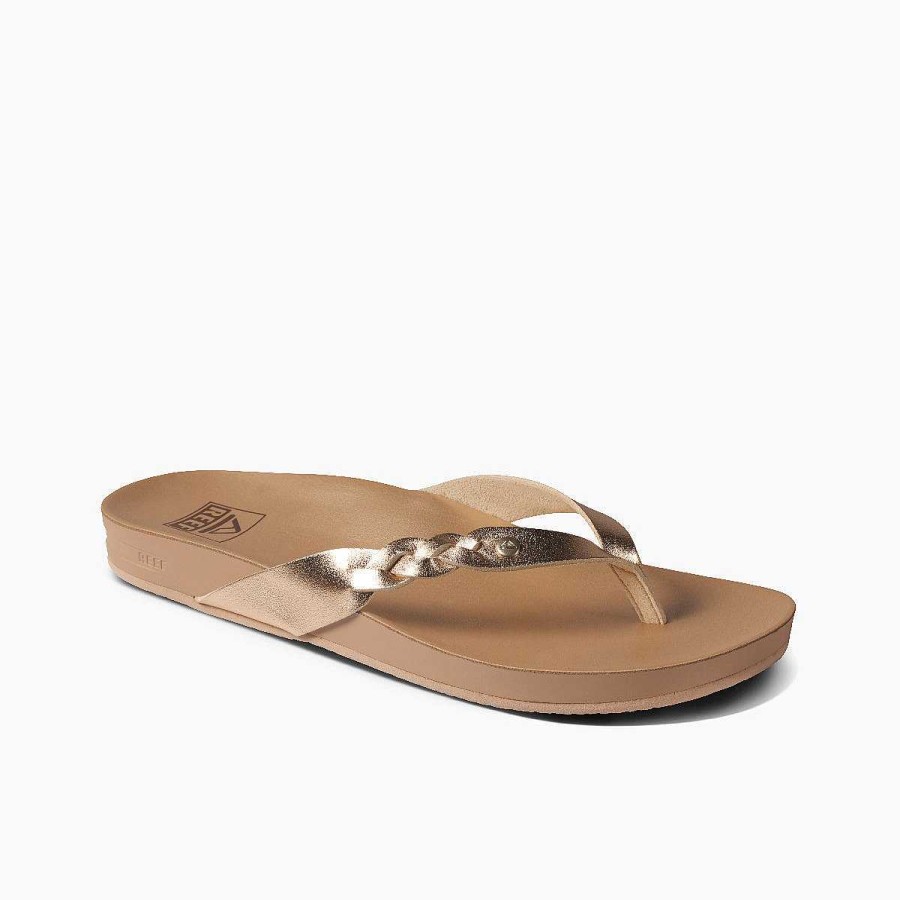 Footwear Reef Sandals | Cushion Court Twist Sandals For Women Golden Hour