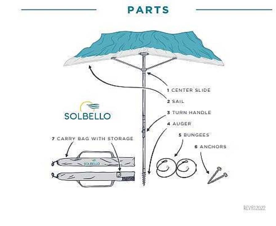 Gear Solbello Tents | Solbello Beach Shade Blue