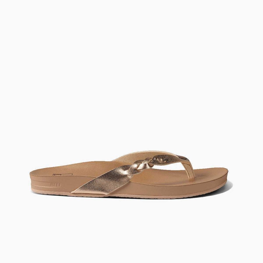 Footwear Reef Sandals | Cushion Court Twist Sandals For Women Golden Hour