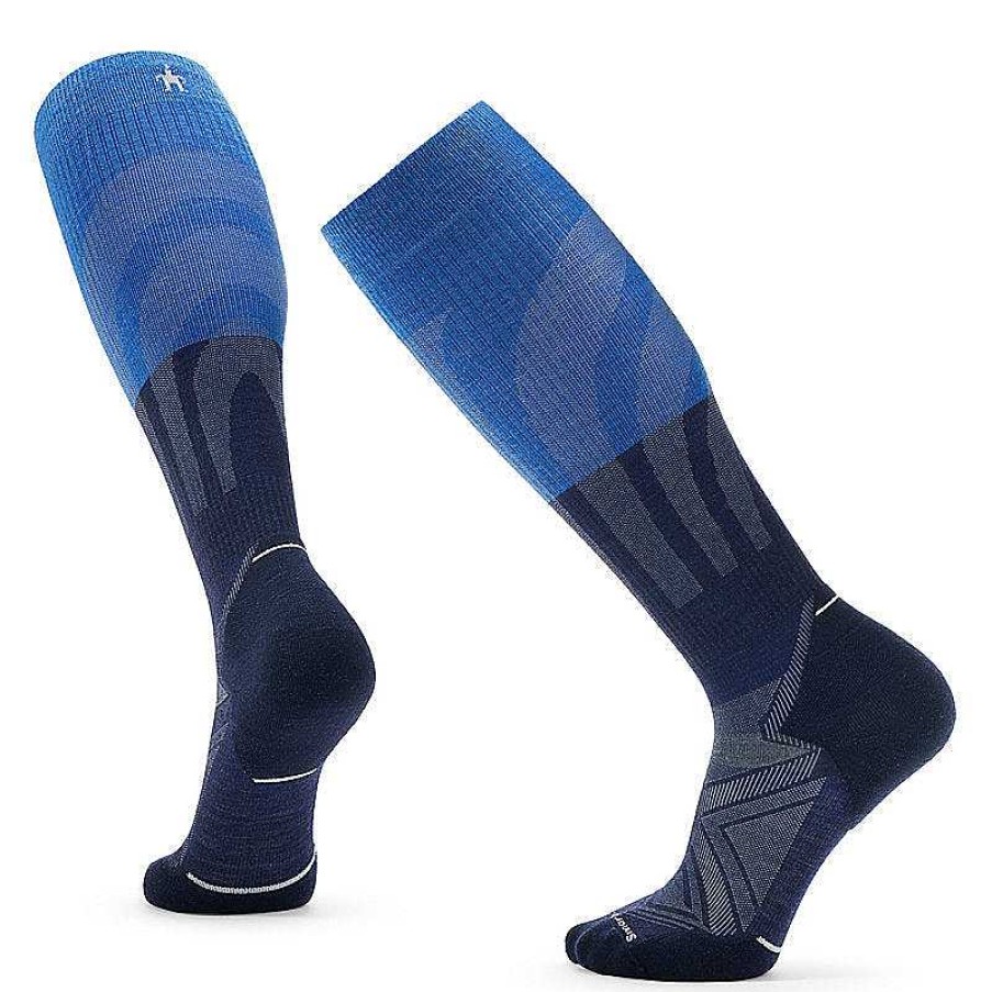 Men'S Smartwool Socks | Run Targeted Cushion Compression Over The Calf Socks For Men