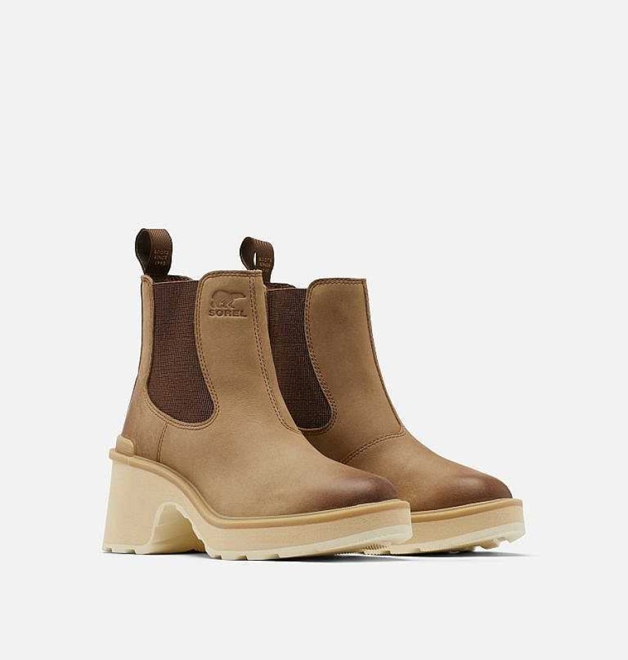 Footwear Sorel Boots | Hi-Line Heel Chelsea Boot For Women Umber