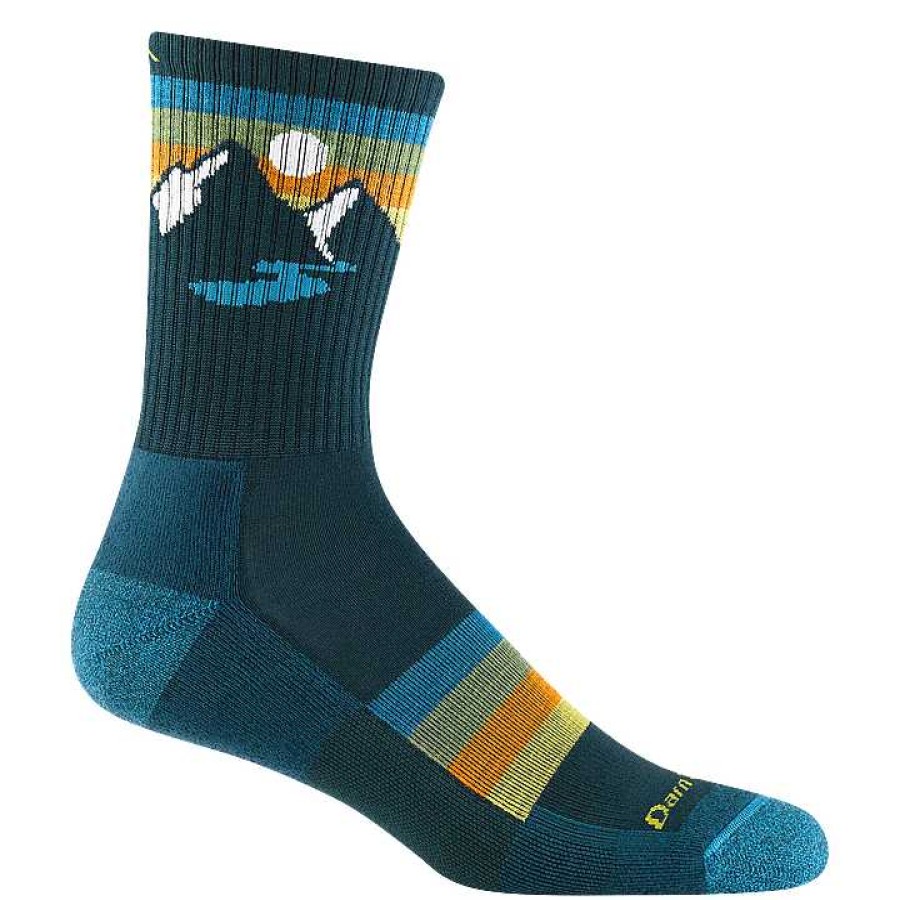 Men'S Darn Tough Socks | Sunset Ridge Micro Crew Lightweight Hiking Socks For Men Bottle