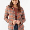 Women'S O'Neill Shirts | Nash Flannel Shirt For Women Clay