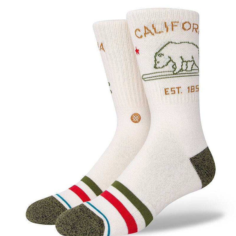 Men'S Stance Socks | California Republic 2 Crew Socks Off White