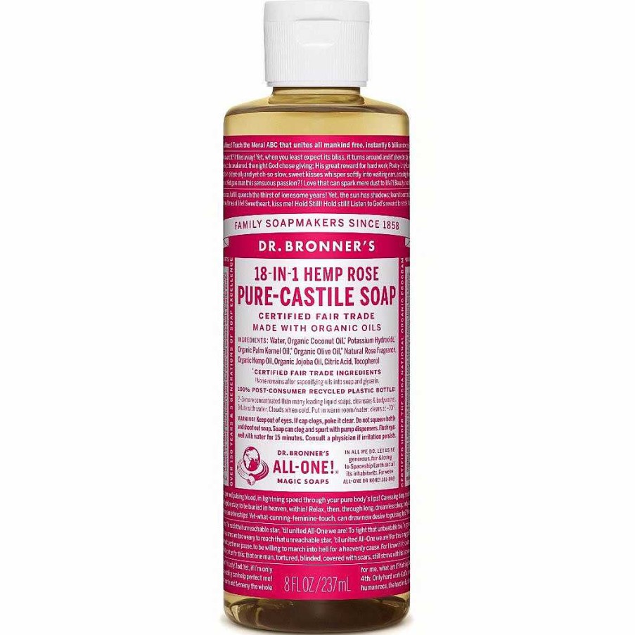 Gear Dr. Bronner's | Pure-Castile Liquid Soap Rose