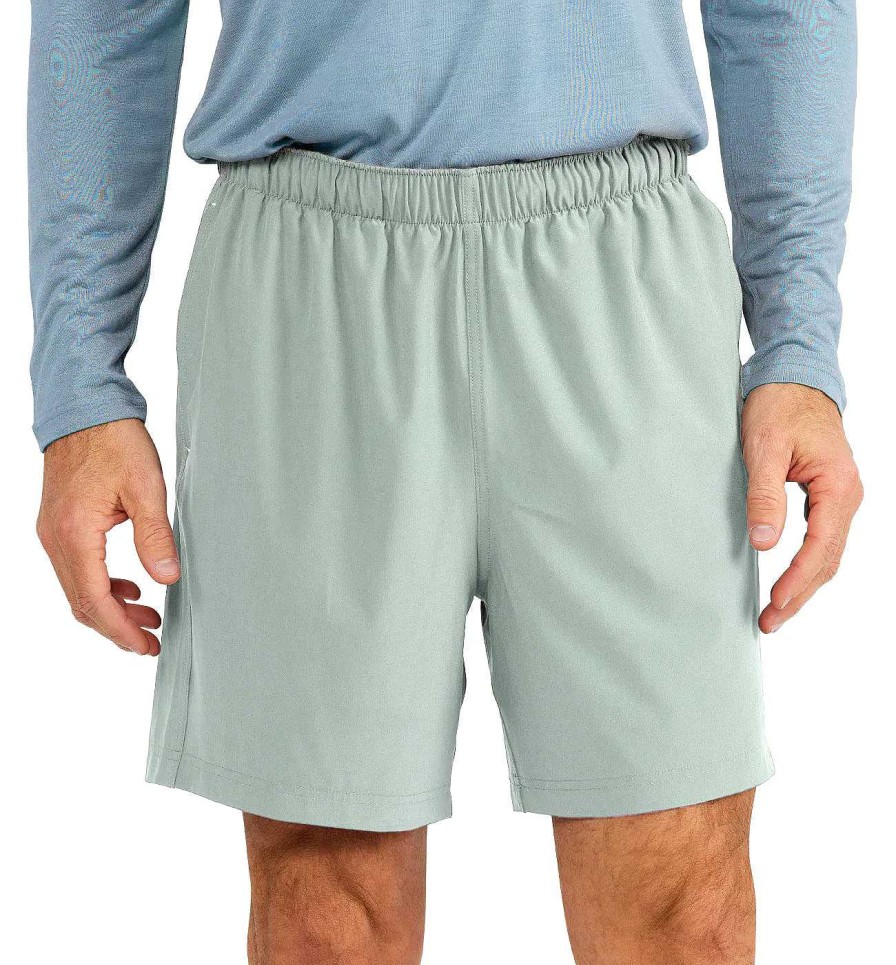 Men'S Free Fly Apparel Shorts | Breeze Shorts For Men- 6" Green Haze