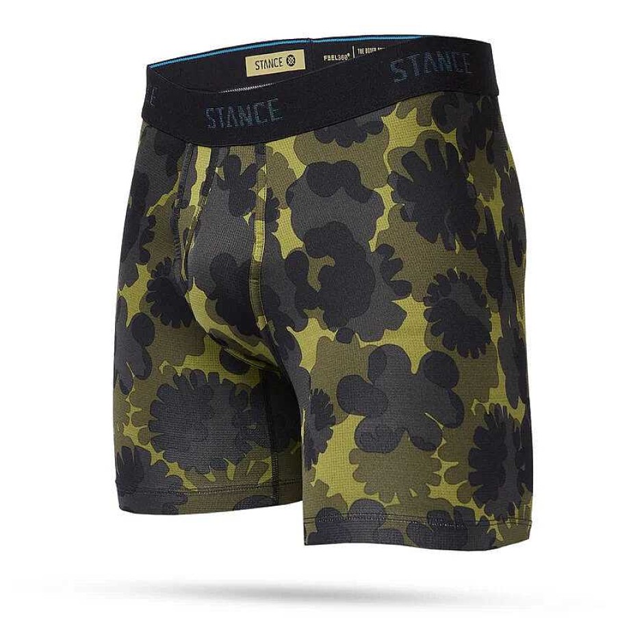 Men'S Stance Baselayers & Underwear | Hydrangea Boxer Brief For Men Green