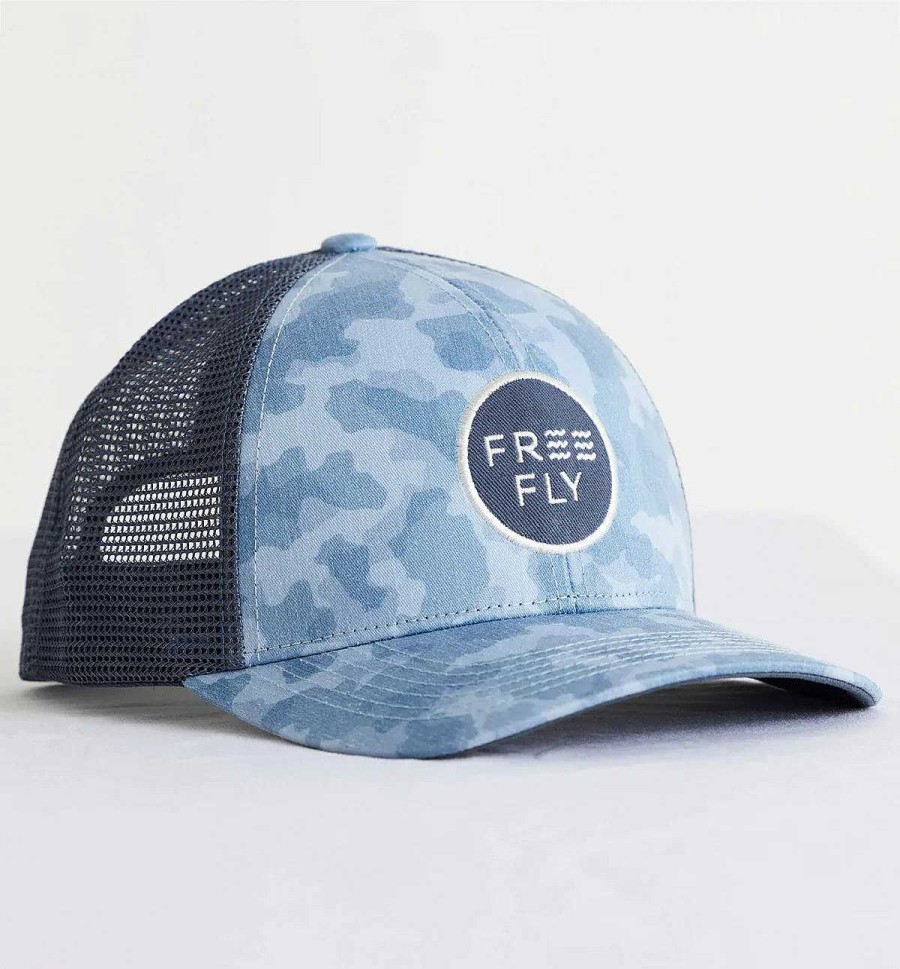 Men'S Free Fly Apparel Head & Neckwear | Camo Trucker Hat