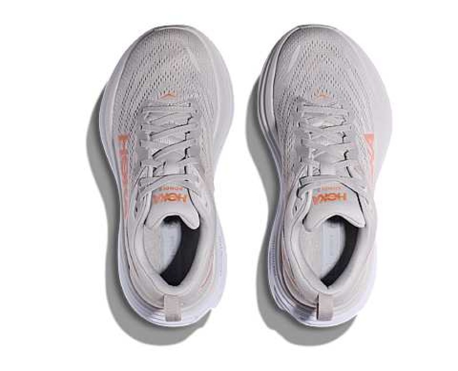 Footwear Hoka Shoes | Bondi 8 Wide Shoes For Women Harbor Mist/ Lunar Rock