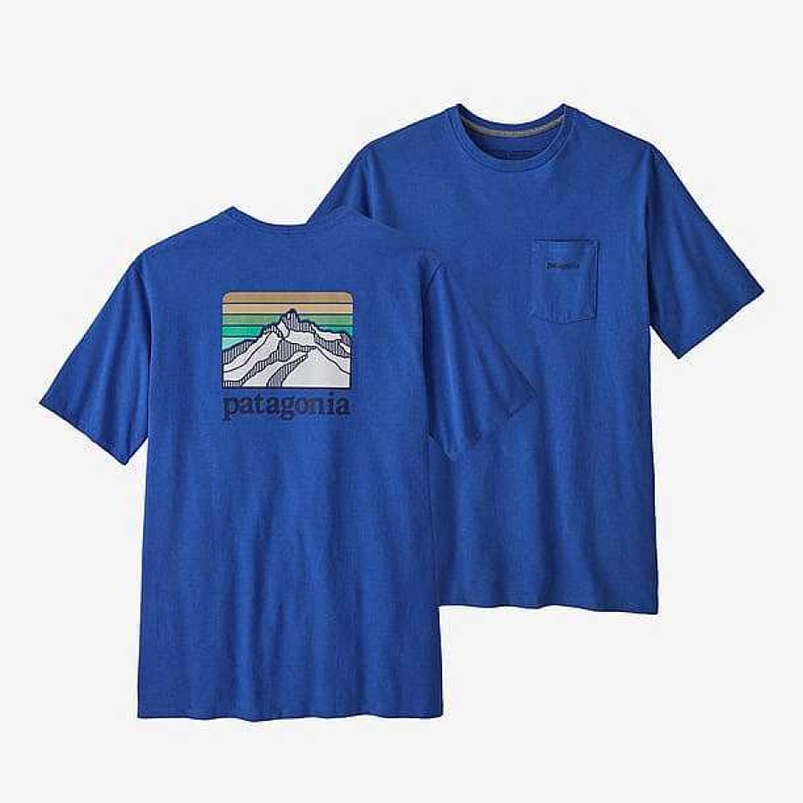 Men'S Patagonia Shirts | Line Logo Ridge Pocket Responsibili-Tee For Men