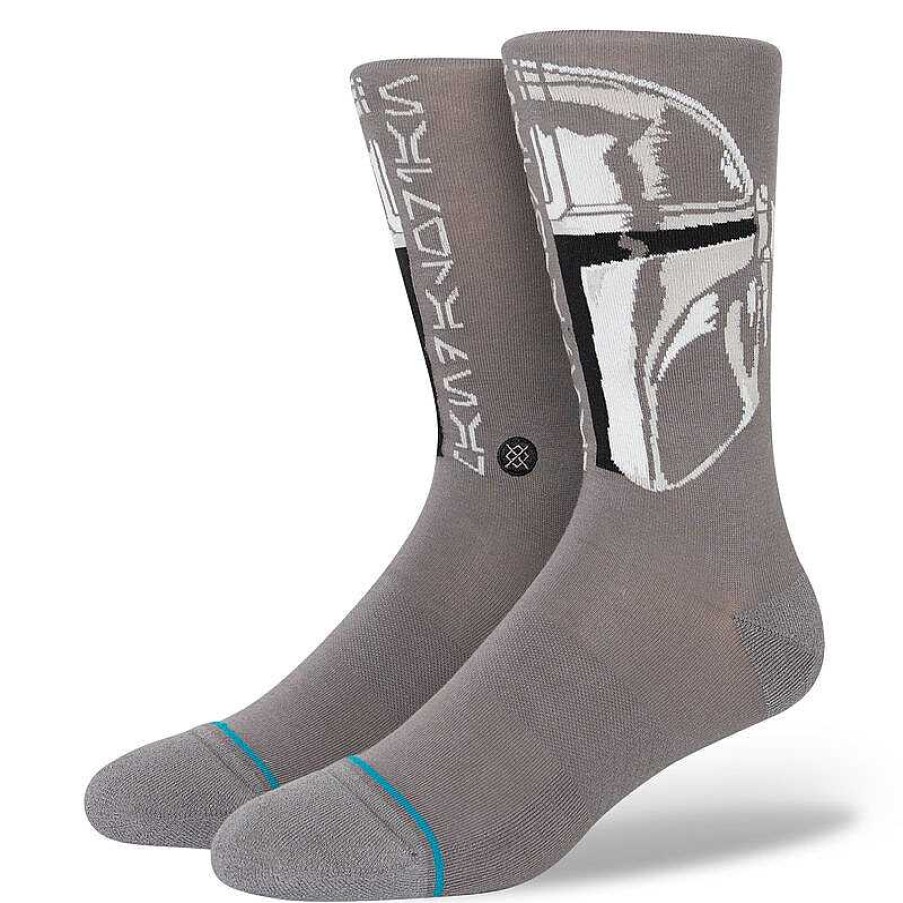 Men'S Stance Socks | Mando Crew Socks For Men Grey