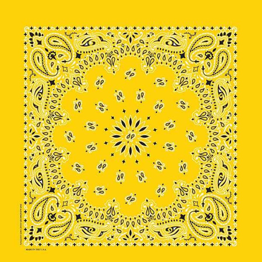 Men'S Carolina Bandana Head & Neckwear | Paisley Bandana Lemon