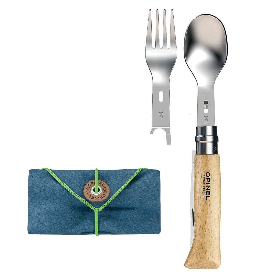 Gear Opinel Cookware | Picnic+ Cutlery Complete Set With No.08 Folding Knife