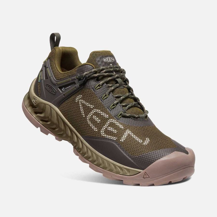 Footwear Keen Shoes | Nxis Evo Waterproof Shoes For Men Dark Olive/Black Olive