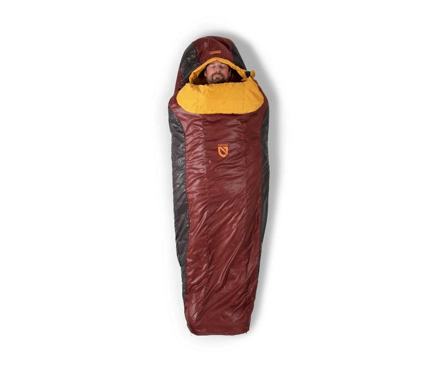 Gear Nemo | Tempo 50° Sleeping Bag For Men Harvest/Waxed Leather