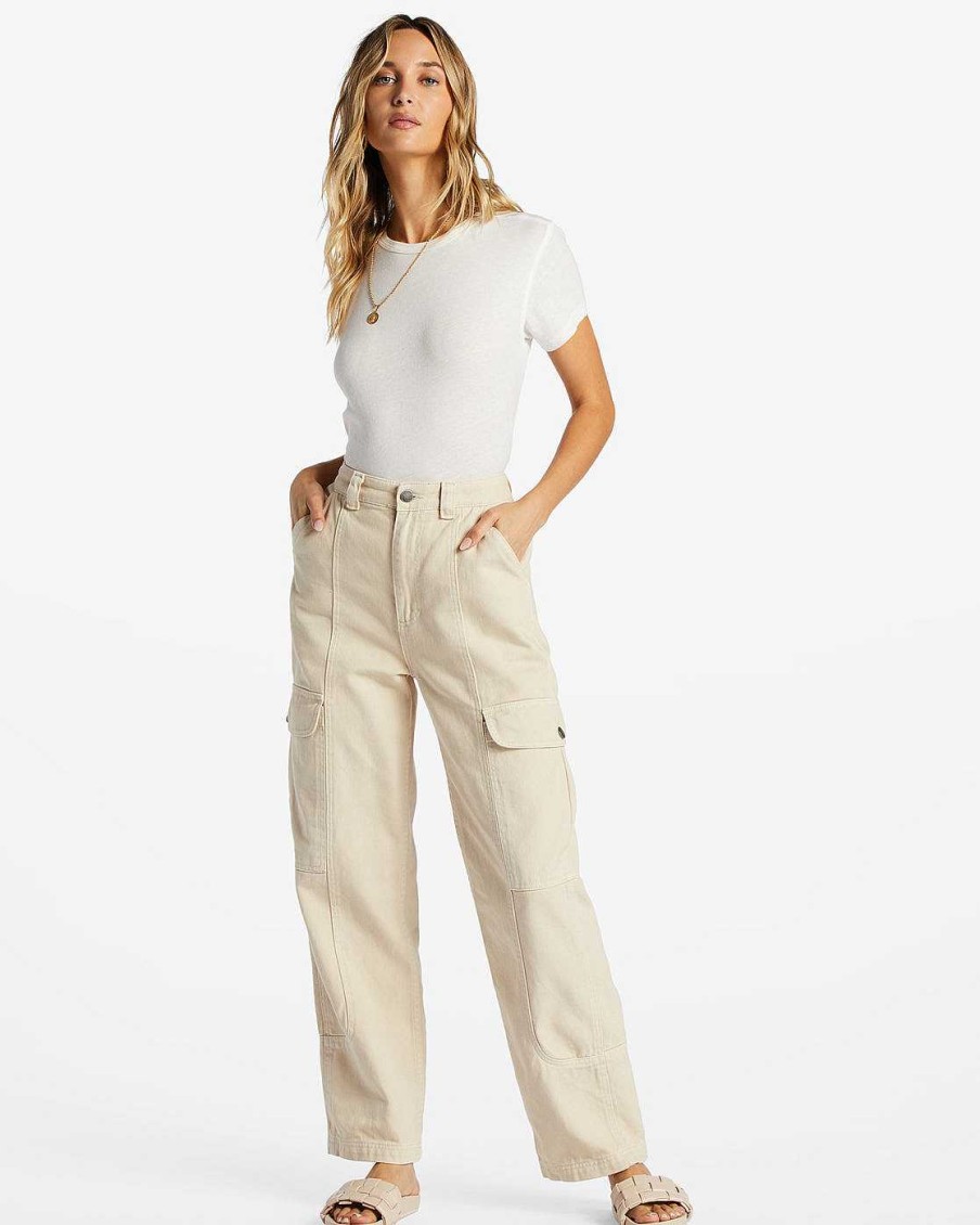 Women'S Billabong Pants | Wall To Wall Denim Cargo Pant For Women