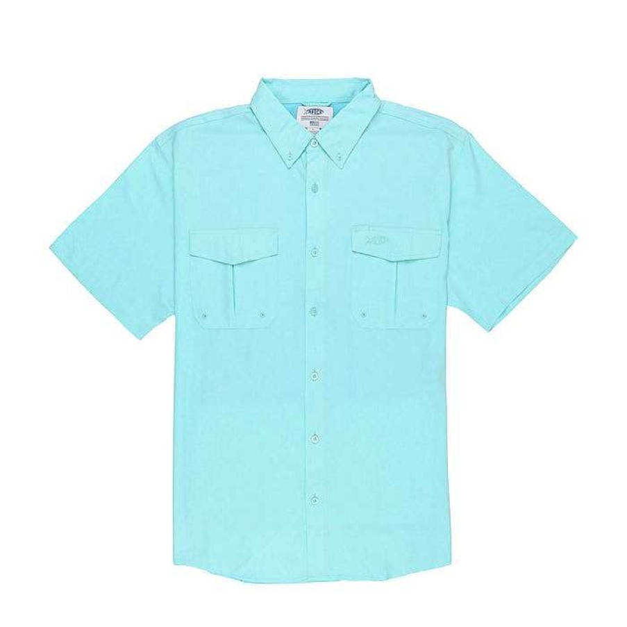 Men'S AFTCO Shirts | Rangle Ss Vented Fishing Shirt For Men